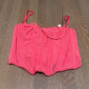 Urban Outfitters Pink Sleeveless Bustier Camisole